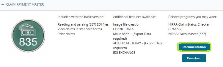 The �Documentation" button.