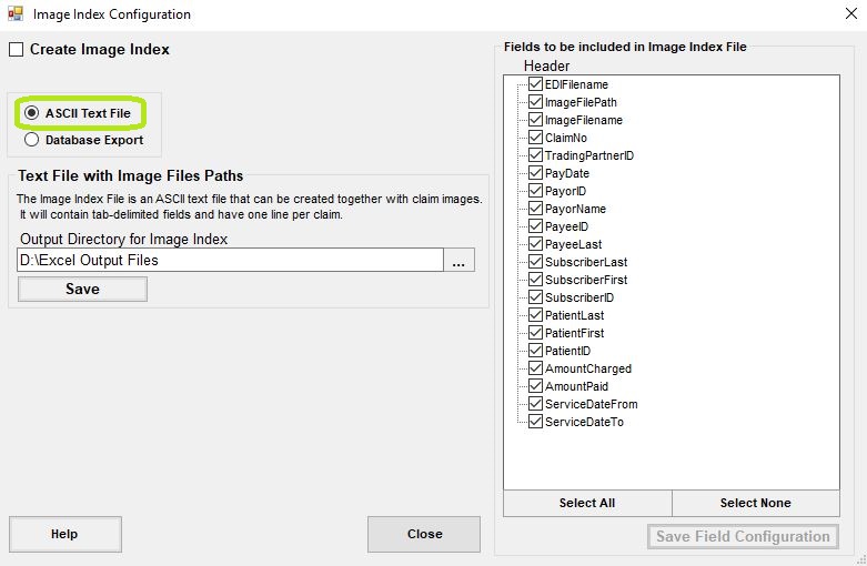 The "ASCII Text File" option.