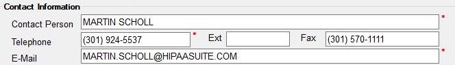 "Contact Information" section.