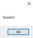 This pop-up confirms the successful connection.