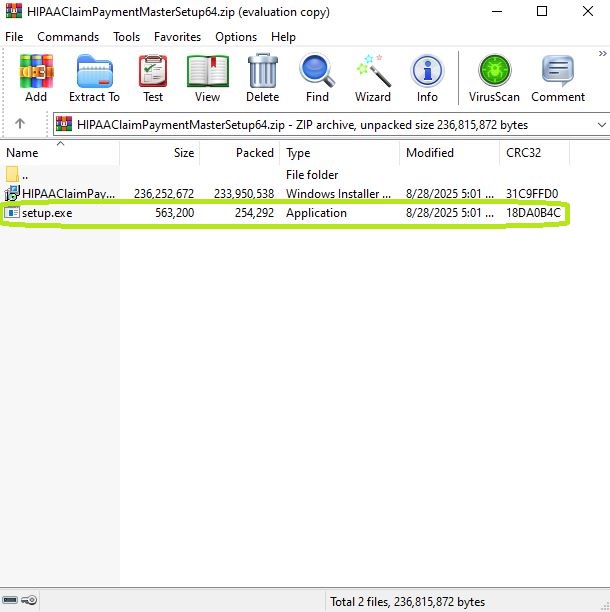 Double-click the "setup.exe" application to begin installation.