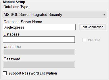 Claim Status Responder Database Configuration.