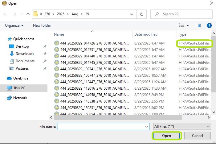 Choose a 276 file. Choose a 276 file.