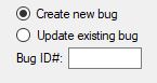 Enter the bug ID if it's an existing bug. Enter the bug ID if it's an existing bug.