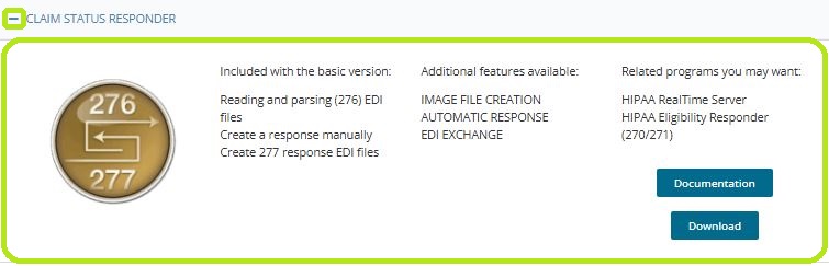 The "(+)" option displays the details of the application.