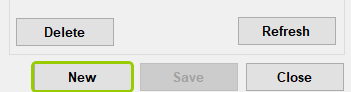 The "New" button will add a new Trading Partner. The "New" button will add a new Trading Partner.