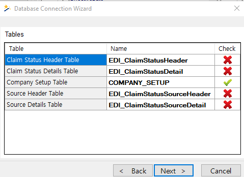 If the tables do not exist in the database, you can create them.