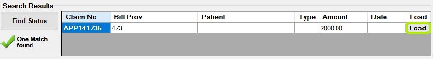 Loading a claim from DB.