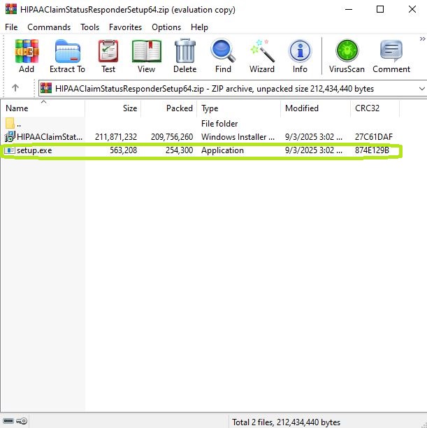 Double-click the "setup.exe" application to begin installation.