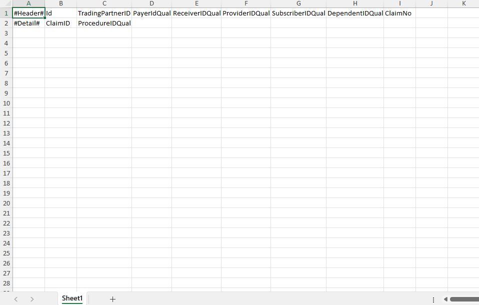 Sample Excel file with a single sheet.