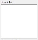 The "Description" field. The "Description" field.