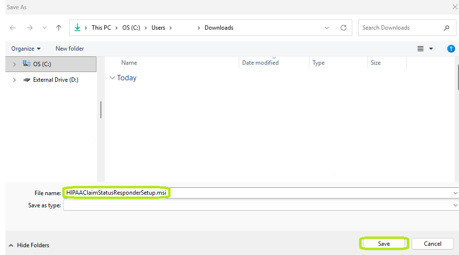 The default folder is usually "Downloads."