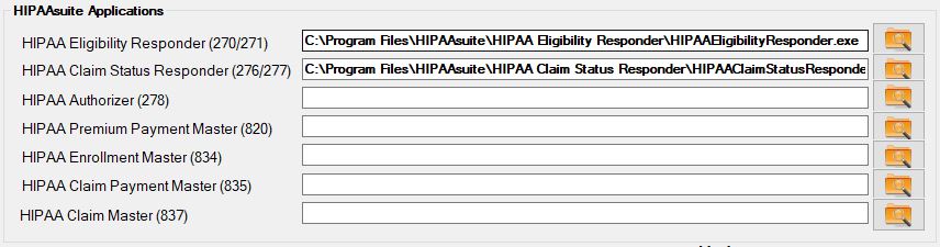 HIPAA Claim Status Responder install directory.