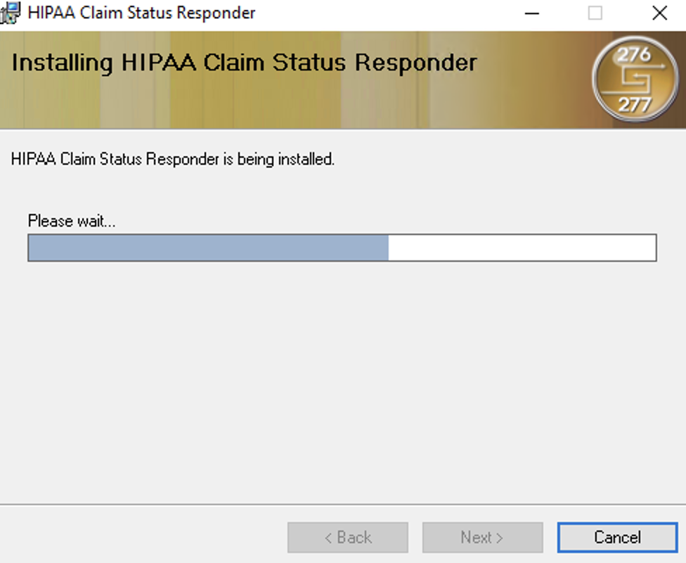 This window will show as the application update is being installed.