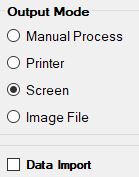 Screen output mode selected.