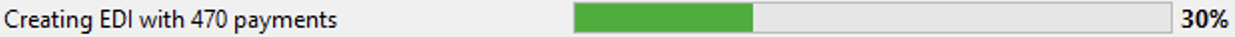 The progress bar at the bottom of the window. The progress bar at the bottom of the window.