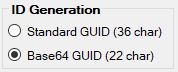 Set which ID you want generated.