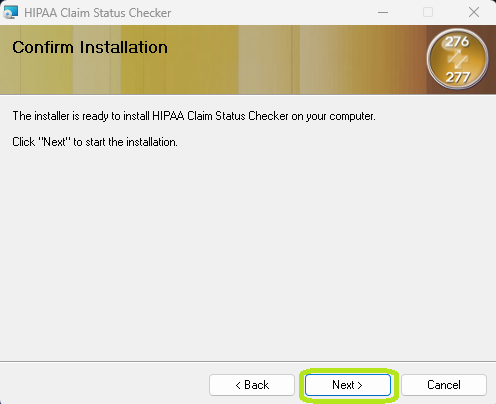 The "Confirm Installation" window.