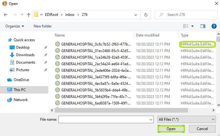 Choose a 276 file.