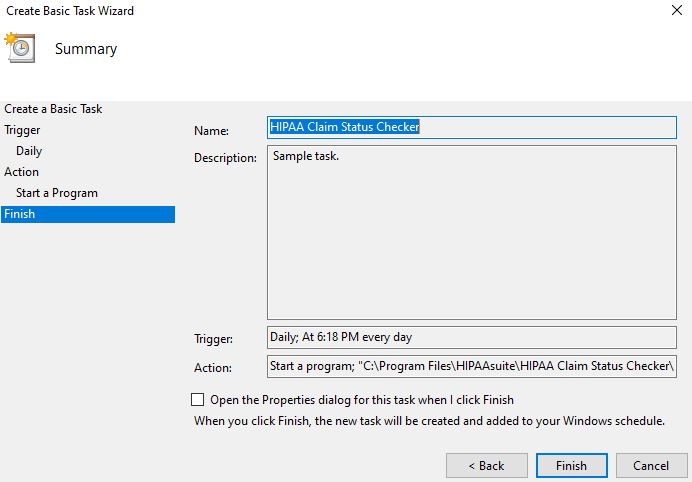 Review your settings in the "Finish" step. Review your settings in the "Finish" step.