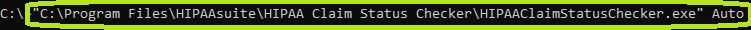 Sample of the "Auto" command in the Command Prompt window.