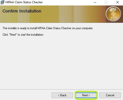The Confirm Installation window.