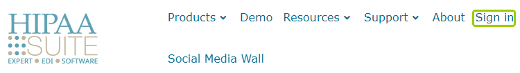 The "Sign In" option is at the top tab menu. The "Sign In" option is at the top tab menu.
