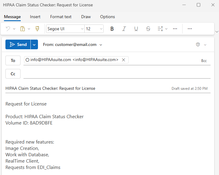 Email sample requesting an extension.