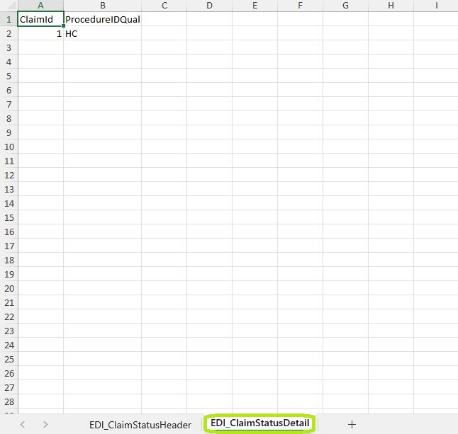Sample of a multiple sheet Excel spreadsheet in the "Header" tab.