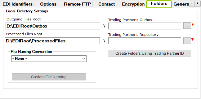 The "Folders" tab.