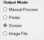 "Screen" option in "Output Mode." "Screen" option in "Output Mode."