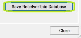 "Save Receiver into Database" option.