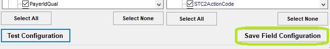 The "Save Field Configuration" button.