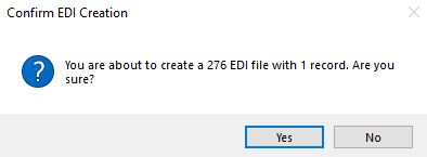 Confirming the creation of the file.