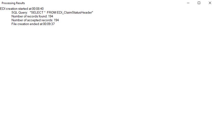 Process results details.
