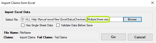 Sample of Excel data import with multiple sheets.