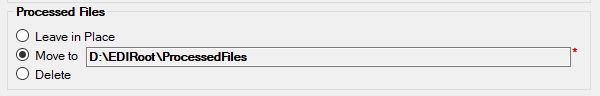 Determining the handling of processed files.