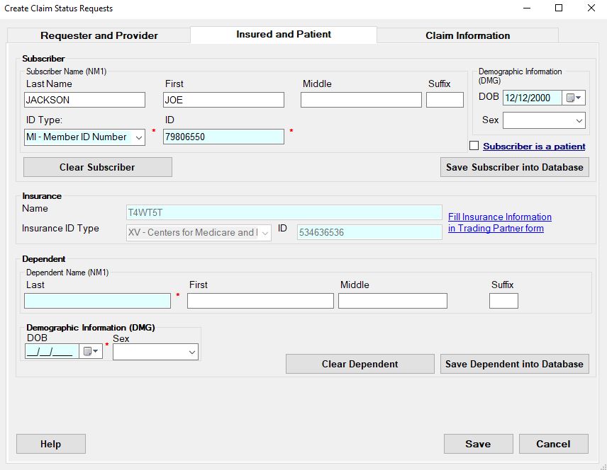 Blank Dependent entry fields. Blank Dependent entry fields.