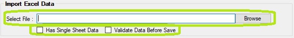 The Import Excel Data box within the Import Claims from Excel window.