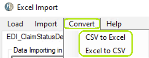 The "Convert" tab options.
