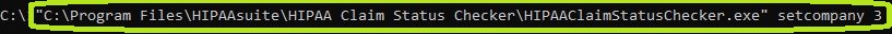 The command argument "setcompany 3" in Command Prompt. The command argument "setcompany 3" in Command Prompt.