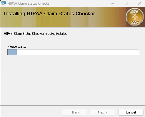 This window will show as the application update is being installed.