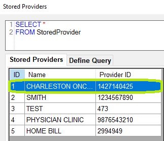 Stored provider list.