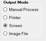 The "Output Mode" options. The "Output Mode" options.