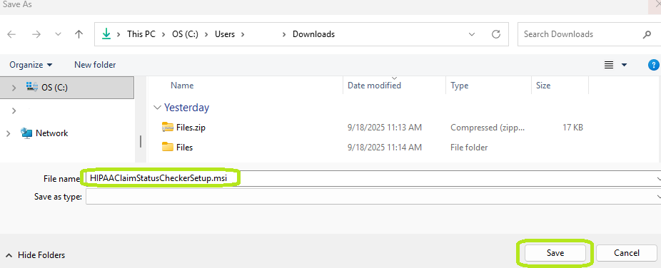 The default folder is usually "Downloads."