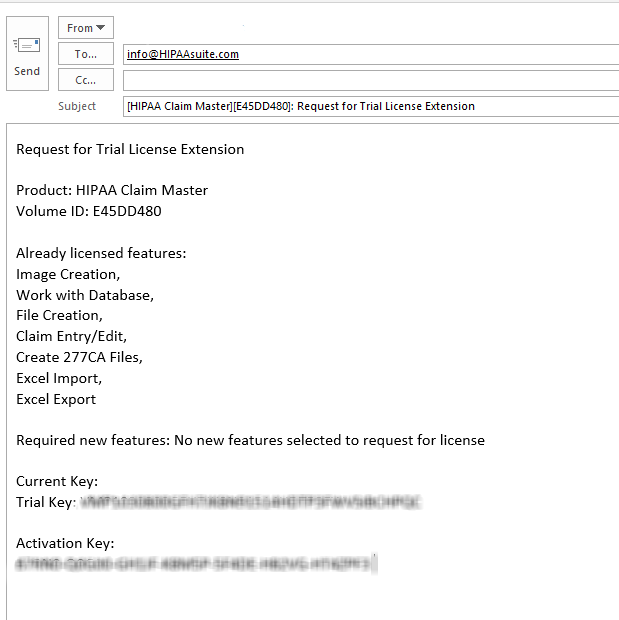 The pre-populated email window.