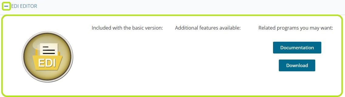 The "(+)" option displays the details of the application.