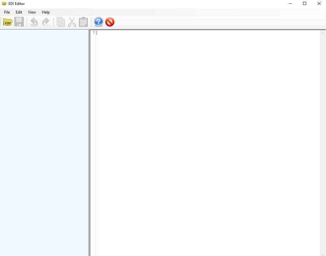 The main menu window of HIPAA EDI Editor. The main menu window of HIPAA EDI Editor.