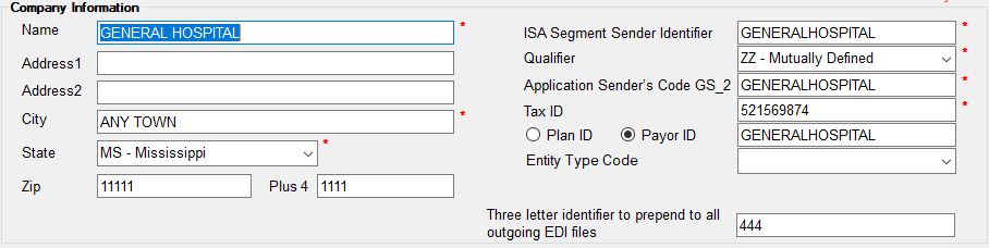 "Company Information" section.
