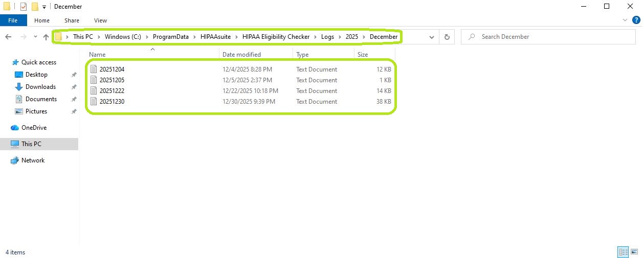 The log text files.